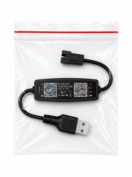 Огонек OG-LDL43 LED контроллер USB 5В (Bluetooth, RGB, 3PIN)